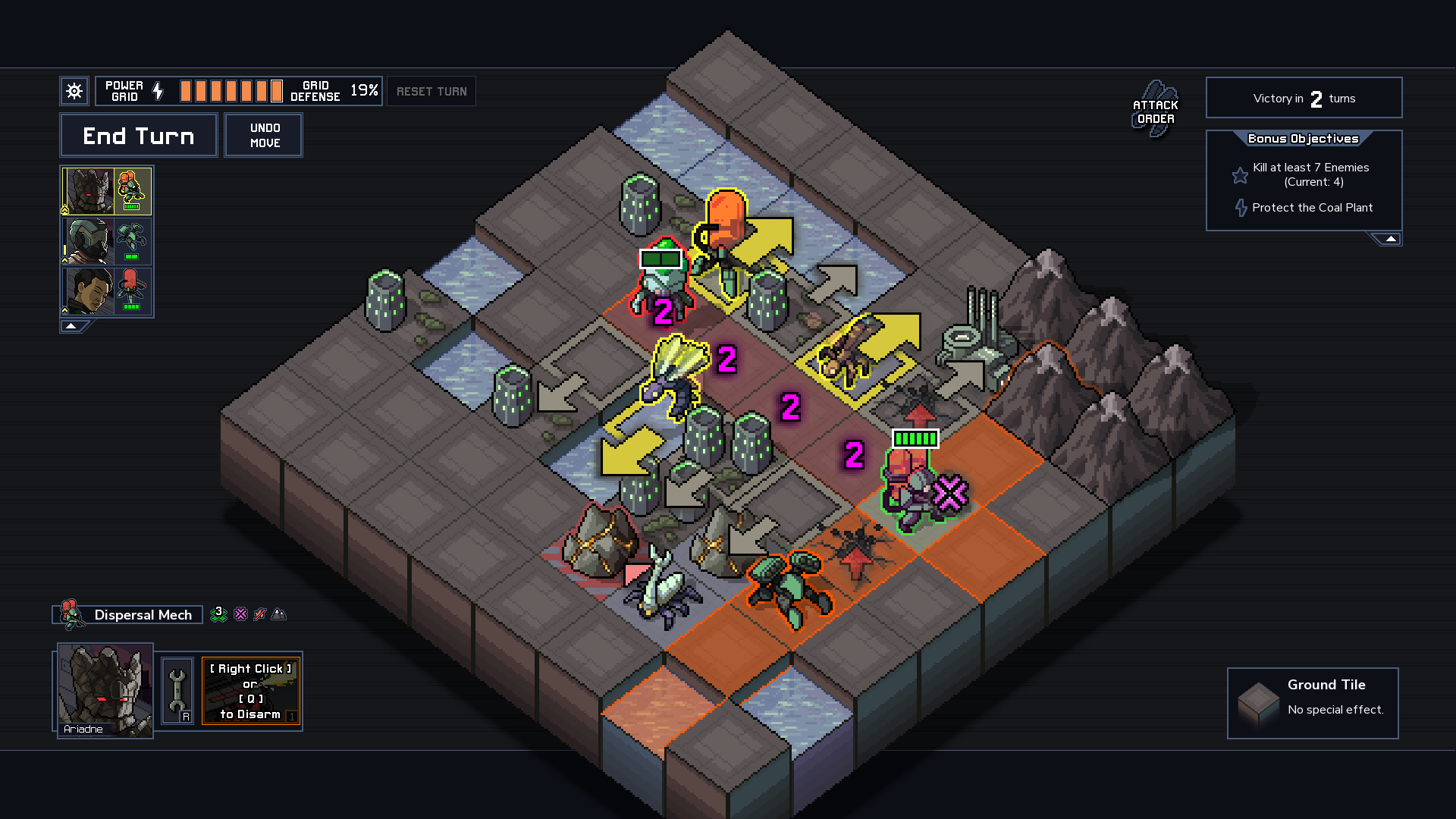 Into the Breach: Advanced Edition screen