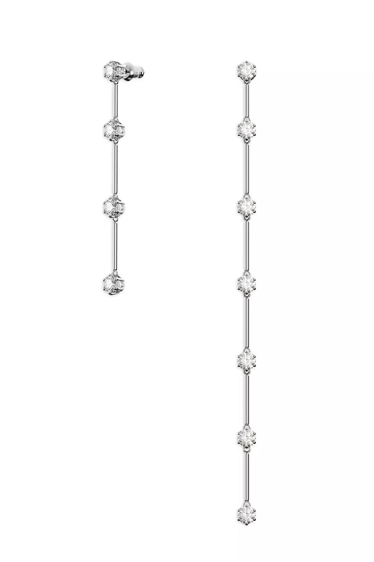 Swarovski Constella Crystal Mismatch Linear Drop Earrings