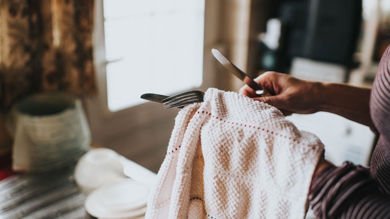 woman cleaning