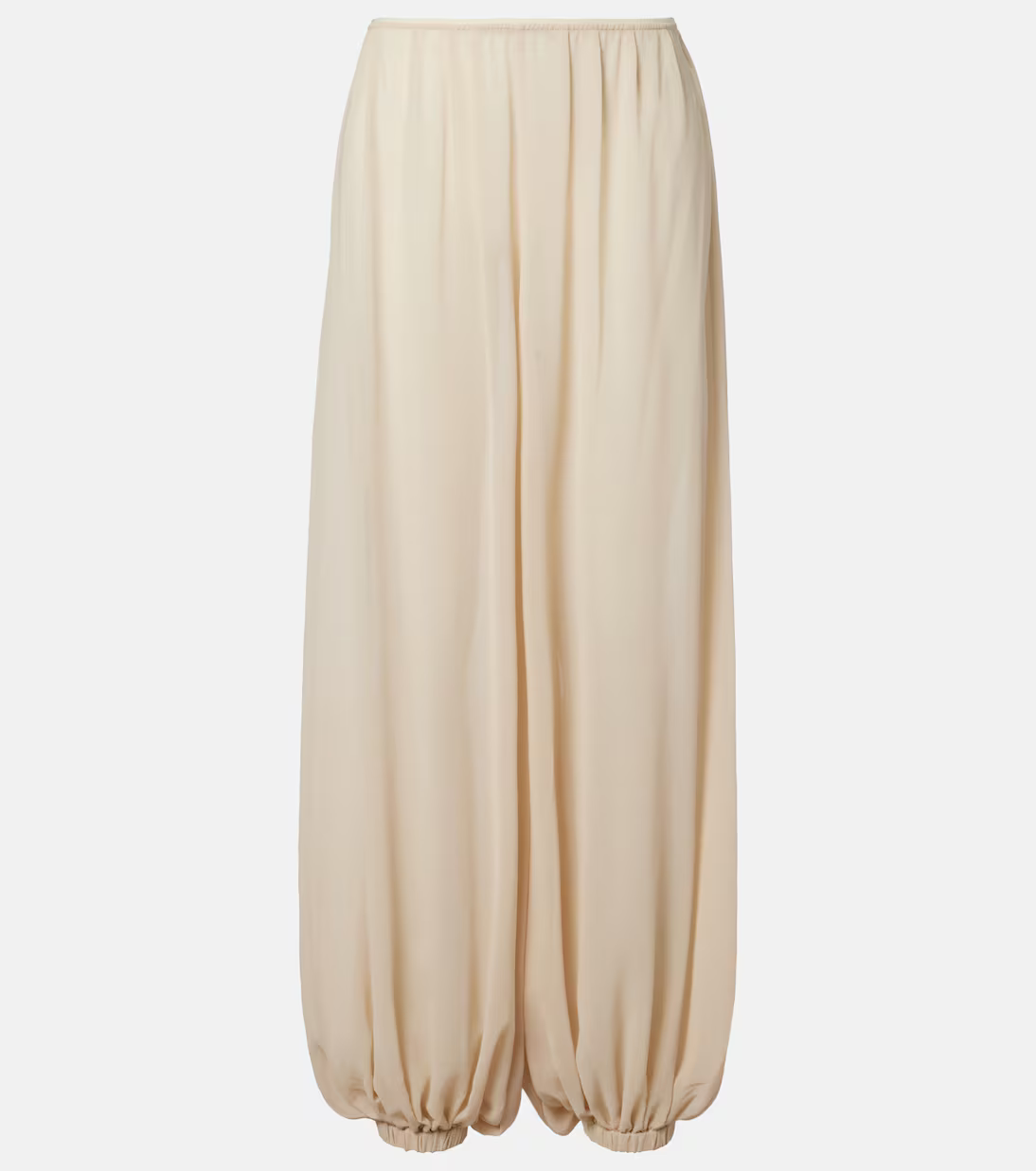 A pair of cream The Frankie Shop parachute pants.
