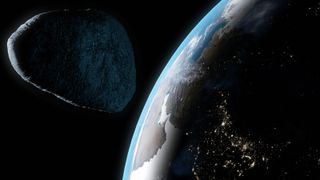 An asteroid looming near Earth