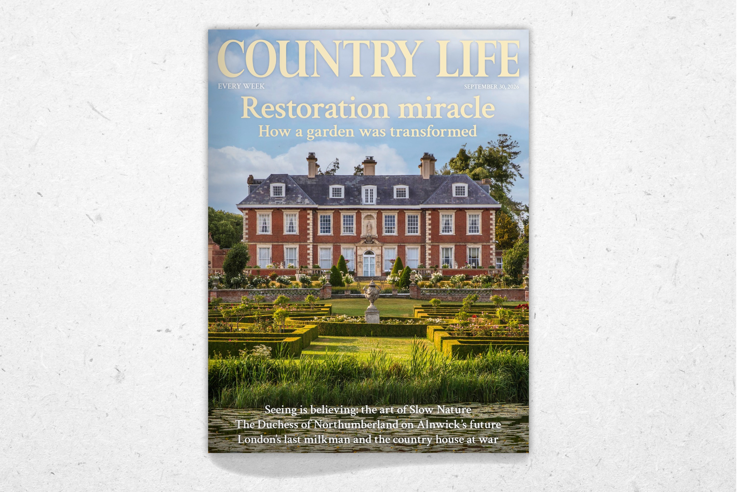 Cover of Country Life September 30, 2026, featuring Home Farm at Hartforth, North Yorkshire, photographed by Paul Highnam for Country Life. 