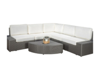 GDF Studio 6-Piece Reddingto Outdoor 5-Seater Wicker V Shaped Sectional Sofa Set | $2359 $1534 (save $825) at Houzz