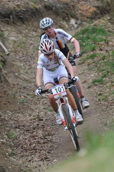 Pauline Ferrand Prevot (French National Team) at the World Cup in Houffalize, Belgium.