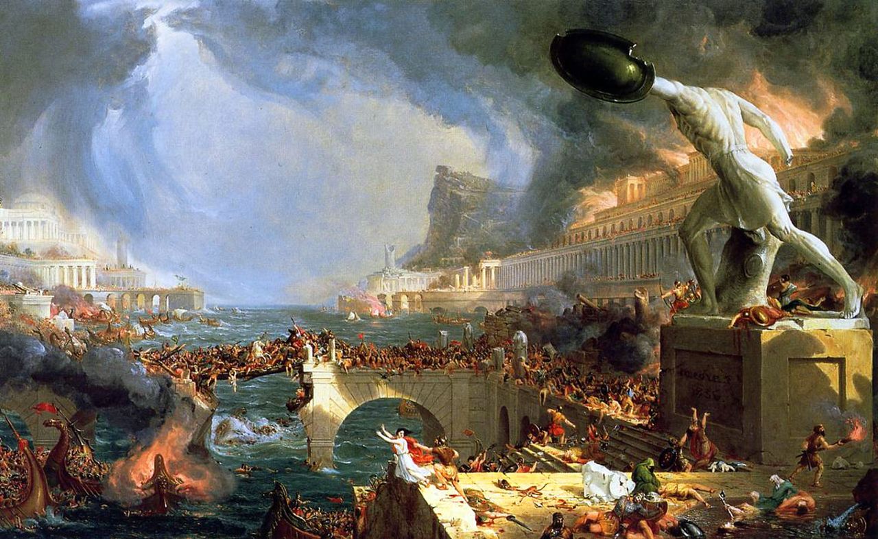 Destruction﻿, 1836, by Thomas Cole, from his ﻿Course of Empire﻿ series.