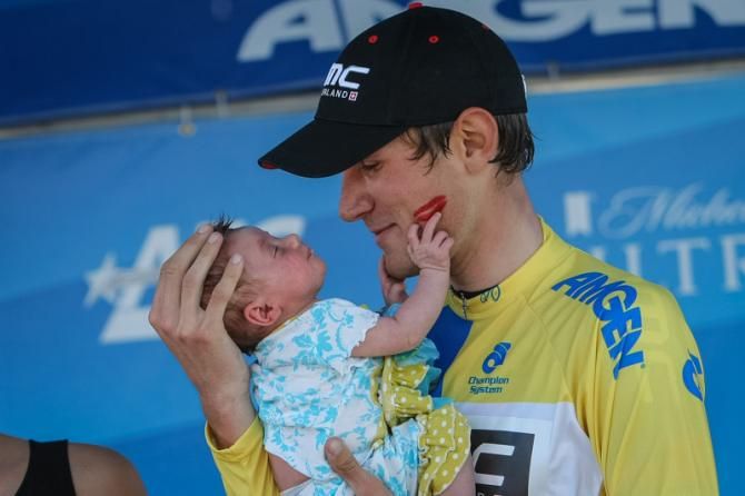 Tejay van Garderen (BMC) welcomes his new daughter onto the big stage