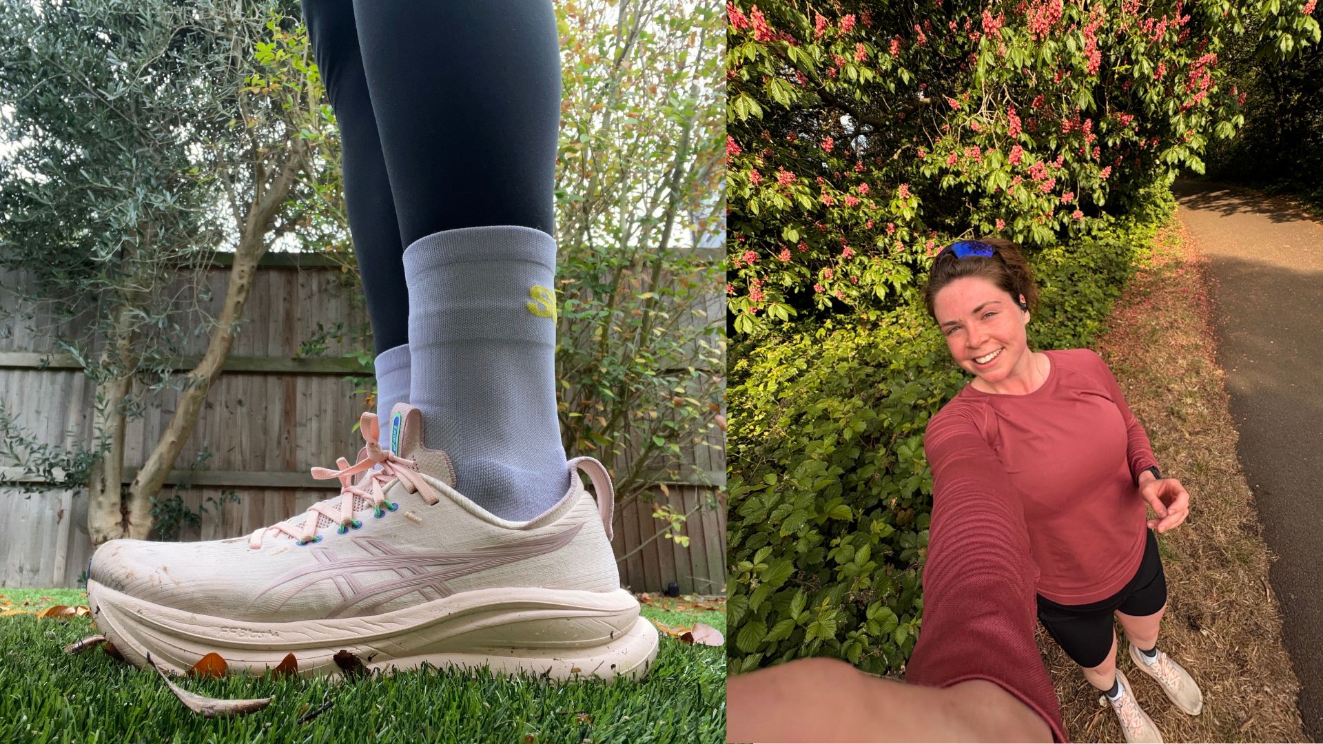 Grace Walsh wearing Asics Gel Nimbus 28 running shoes
