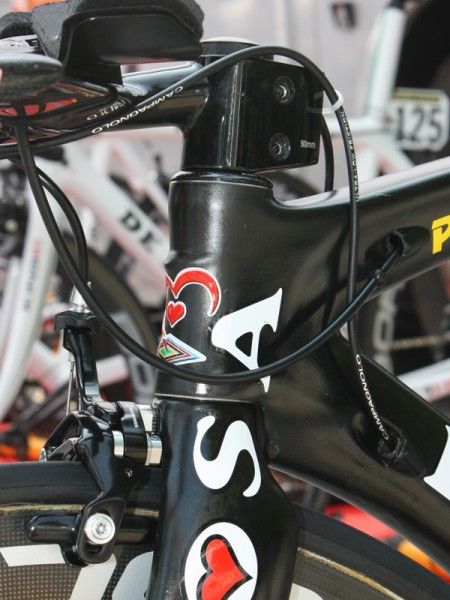 The slight ridge on the front of the head tube adds an interesting visual element.