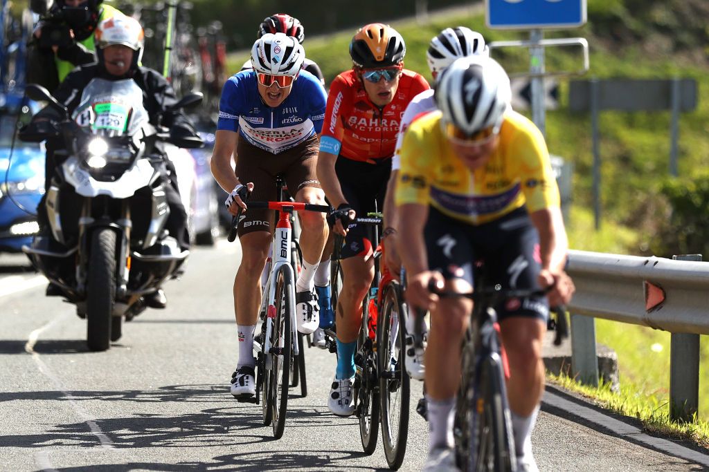 ARRATE SPAIN APRIL 09 Felix Gall of Austria and Ag2R Citroen Team Blue Best Young Rider Jersey competes itduring the 61st Itzulia Basque Country 2022 Stage 6 a 1357km stage from Eibar to Arrate itzulia WorldTour on April 09 2022 in Arrate Spain Photo by Gonzalo Arroyo MorenoGetty Images