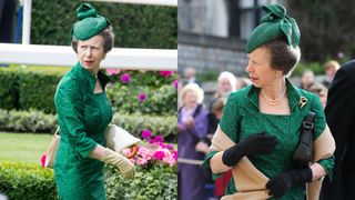 Princess Anne wearing the same green outfit to Royal Ascot and Princess Eugenie's wedding