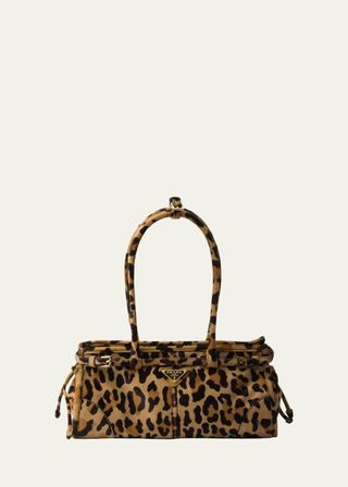 Leopard Calf Hair Shoulder Bag