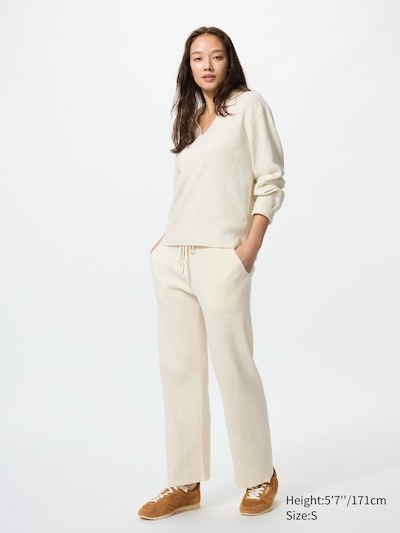 Washable Knit Ribbed Trousers