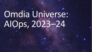 Whitepaper from IBM and Omdia Universe on the AIOps market in 2023-24, with dark purple cover image