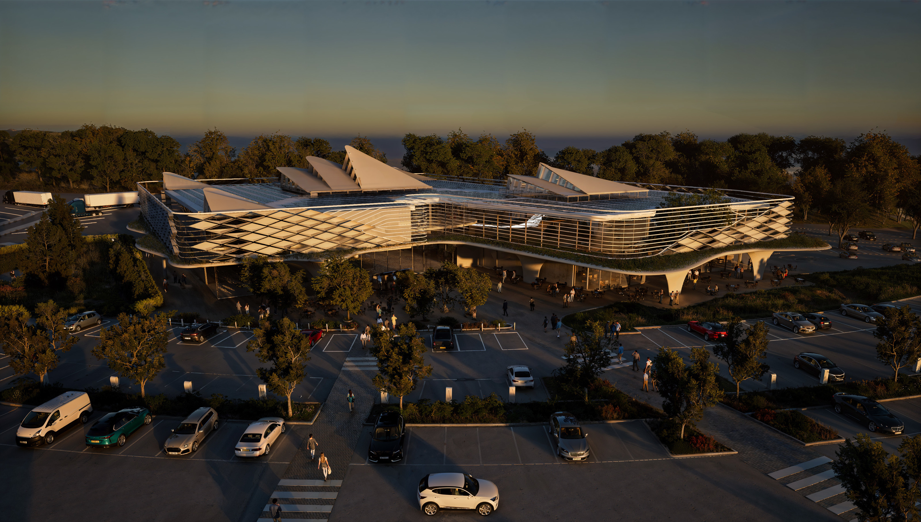Render of the LeShuttle terminal redesign by Hollaway Studio