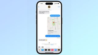 An iPhone showing how iMessage Contact Key Verification will look in iMessage