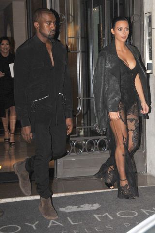 Kim And Kanye West At Paris Fashion Week