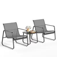 Lofka Patio Chairs Set with Glass-Top Coffee Table Lofka Patio Chairs Set with Glass-Top Coffee Table