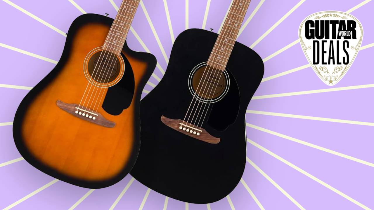 Two Fender acoustic guitars side-by-side
