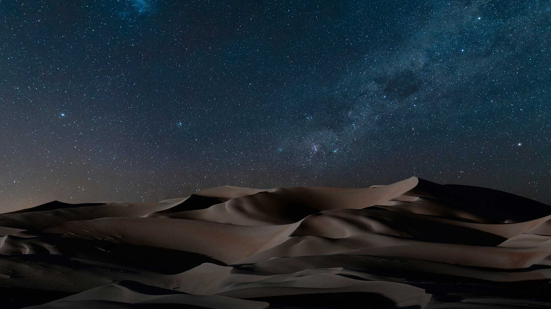 Namib desert under stars