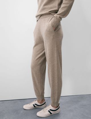 Pure Cashmere Tapered Ankle Grazer Joggers