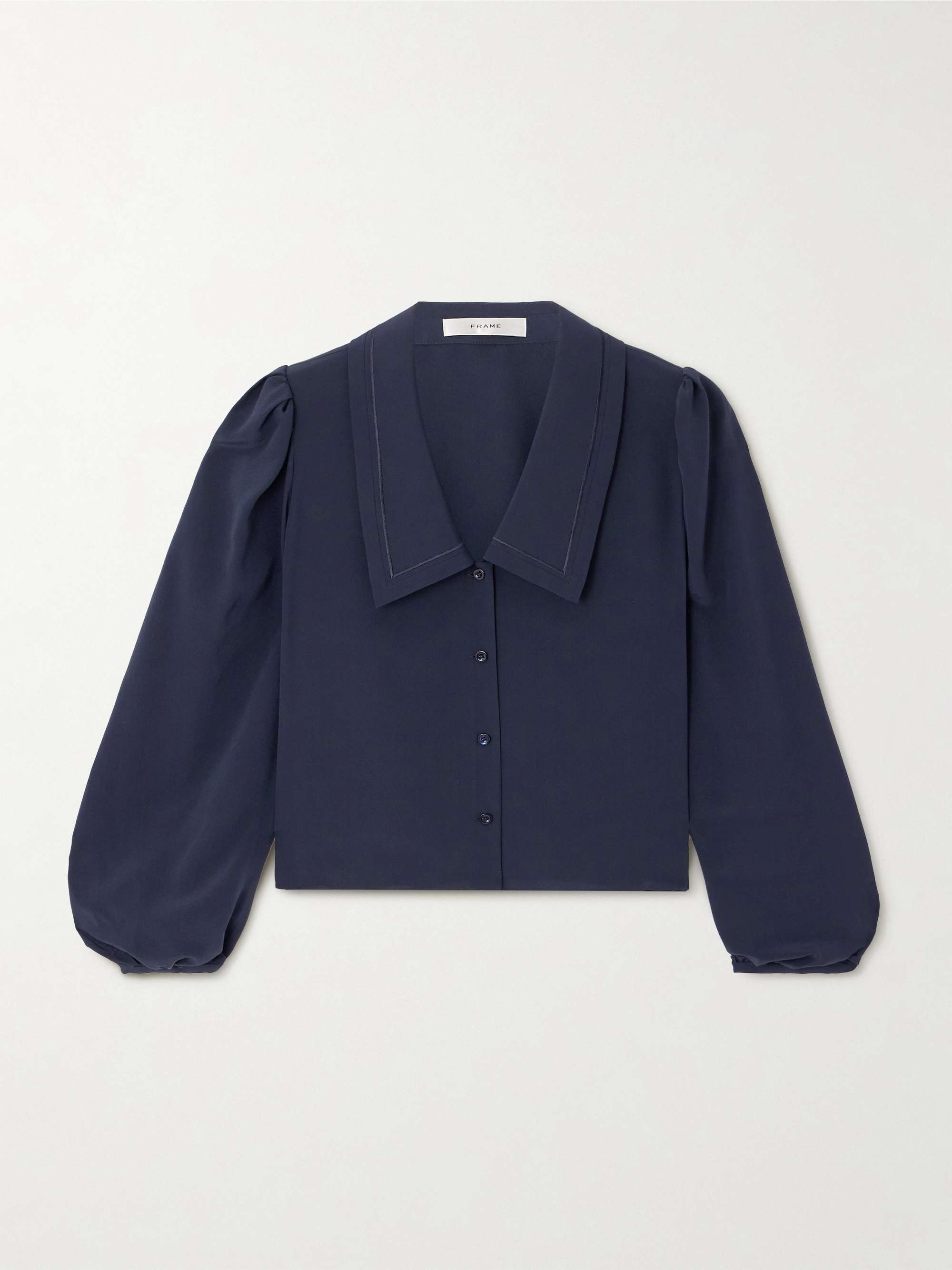 Sailor Embroidered Silk Blouse