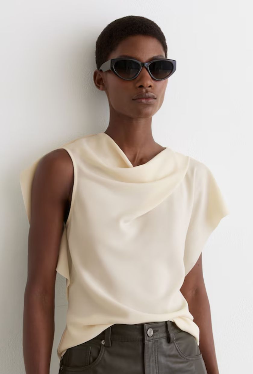 Reiss, Drape-Neck Top