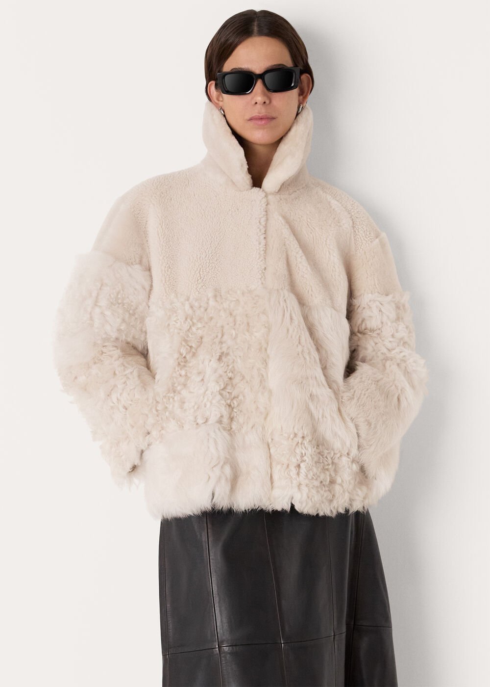 Ivory Hema Shearling Coat