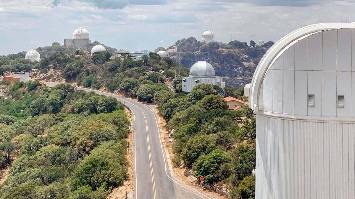 A view of the Kitt Peak National Observatory as seen from the Nicholas U. Mayall 4-meter Telescope on June 18, 2022.