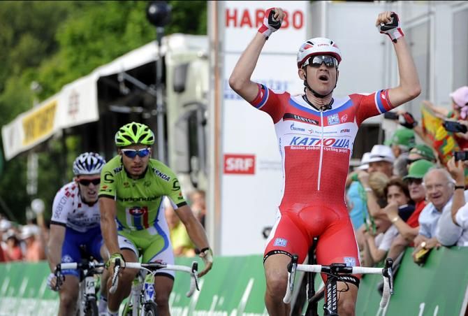 Alexander Kristoff (Katusha) wins stage 5 of the Tour de Suisse