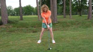 A tufty lie can afford you to position the ball more towards the front foot - a club head inside is ideal