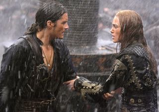 Will Turner (Orlando Bloom) and Elizabeth Swann (Keira Knightley) get overshadowed by better characters.