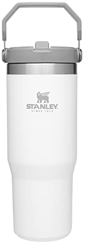 Stanley Iceflow stainless steel glass with straw - vacuum insulated water bottle for home, office or car - reusable straw leak resistant flip cup - cold for 12 hours or ice for 2 days (polarity)