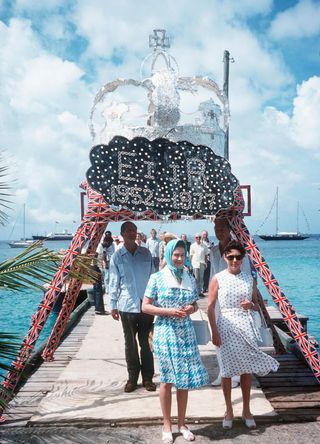 The Queen and Princess Margaret in Mustique