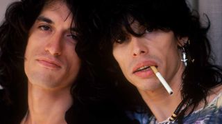 Joe Perry and Steven Tyler in 1987