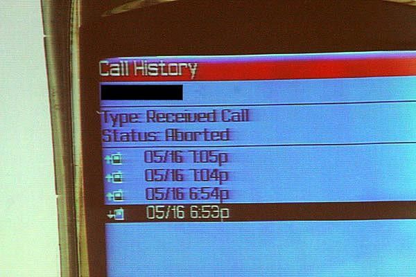LeMond shows the call history on his phone as evidence