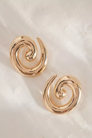 Smooth Spiral Drop Earrings