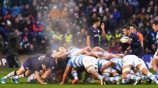 Scrum down as Argentina play Scotland at rugby