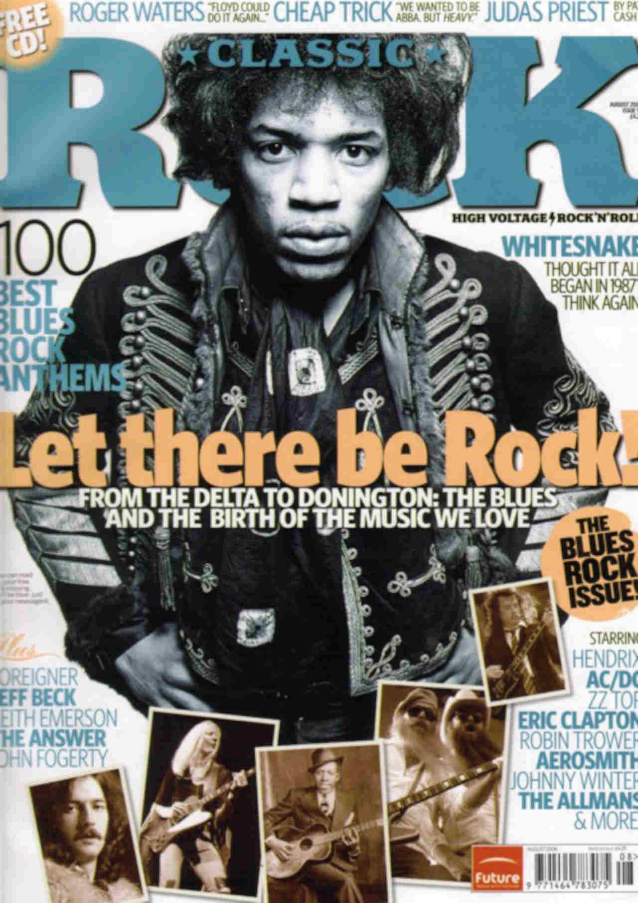 The cover of Classic Rock magazine issue 95 featuring Jimi Hendrix