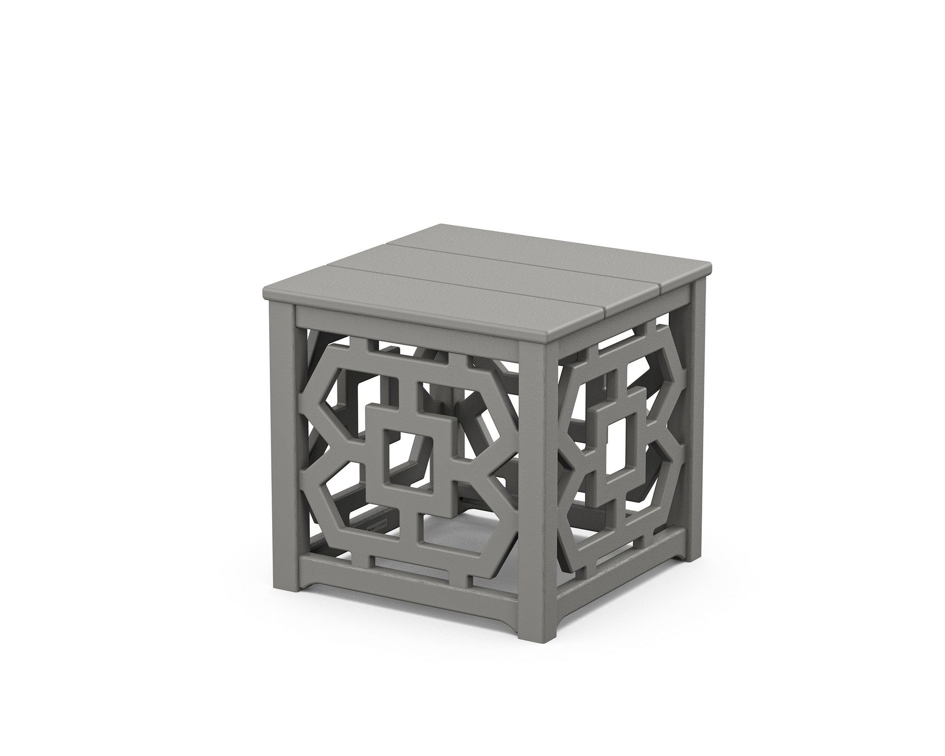 Chinoiserie Accent Table - Slate Grey