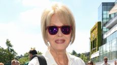 Dame Joanna Lumley attends day one of the Wimbledon Tennis Championships at the All England Lawn Tennis and Croquet Club on June 30, 2025 in London, England
