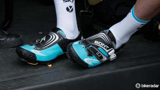 Team Sky's Chris 'CJ' Sutton of Australia racing in Bont Riots