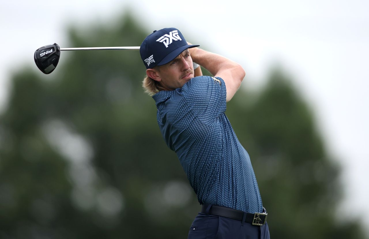 Jake Knapp of the United States plays his shot from the 16th tee during the second round of THE CJ CUP Byron Nelson at TPC Craig Ranch on May 03, 2024