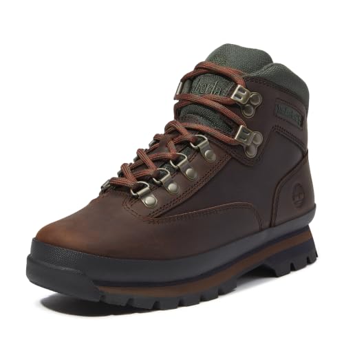 Timberland Women#039;s Euro Hiker Lace Up Hiking Boot, Dark Brown Full Grain, 7.5 Medium