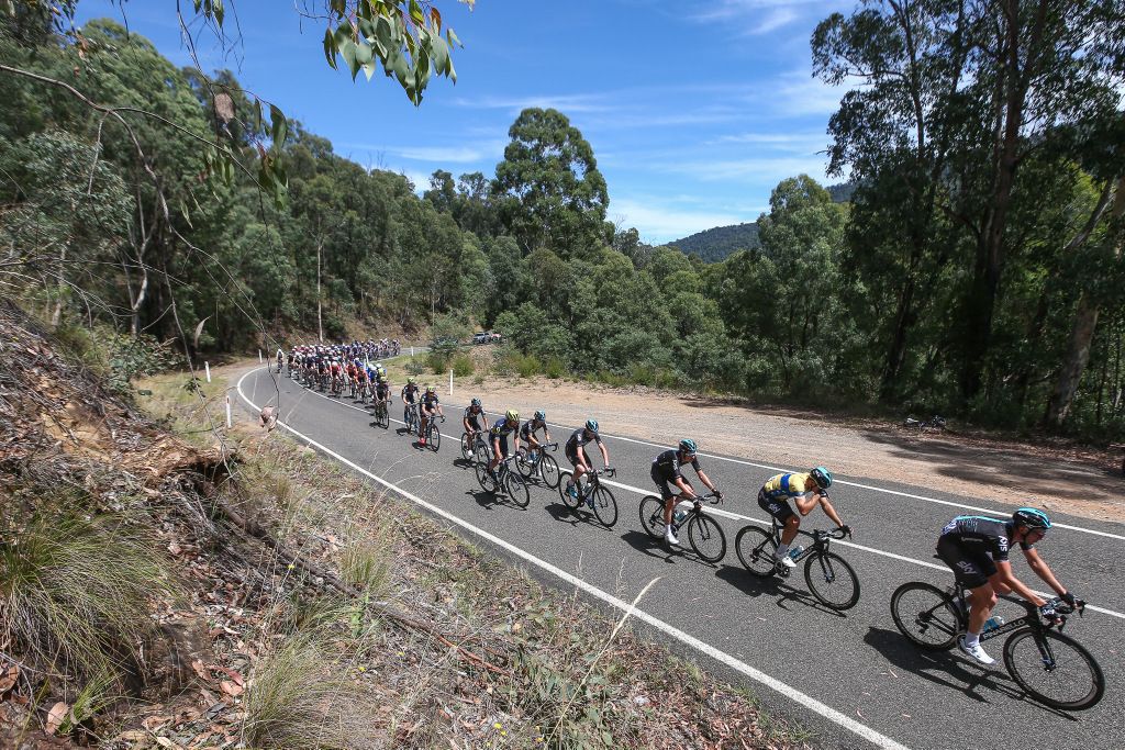 Team Sky taking control of the peloton