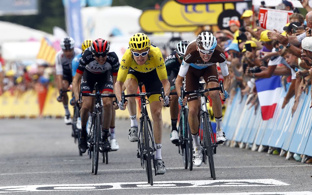 Geraint Thomas finishes second on stage 19