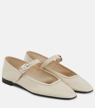 Leather Mary Jane Ballet Flats