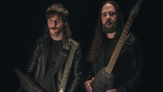 A portrait of Khemmis guitarists Phil Pendergast and Ben Hutcherson.