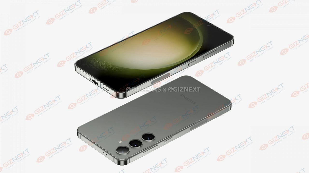 An unofficial render of the Samsung Galaxy S24 Plus