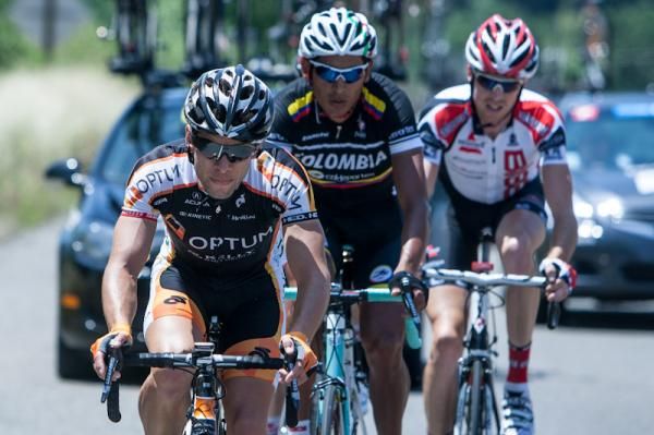 The day's break included Sebastian Salas (Optum Pro Cycling), Wilson Alexander Marentes Torres (Colombia-Coldeportes) and Jeremy Vennell (Bissell).