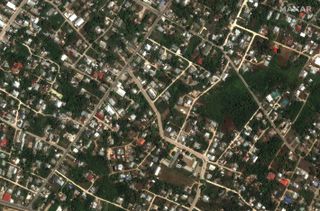 Neighborhoods in Tonga before the volcanic eruption on Jan. 15, 2022.